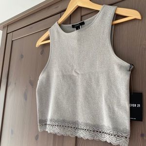 F21 | Lace Trim Crop Top